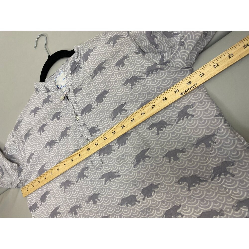 Foresta G Laurence Setton Tunic Long Sleeve Artsy Top Medium Boho Gray lagenlook - Picture 12 of 13
